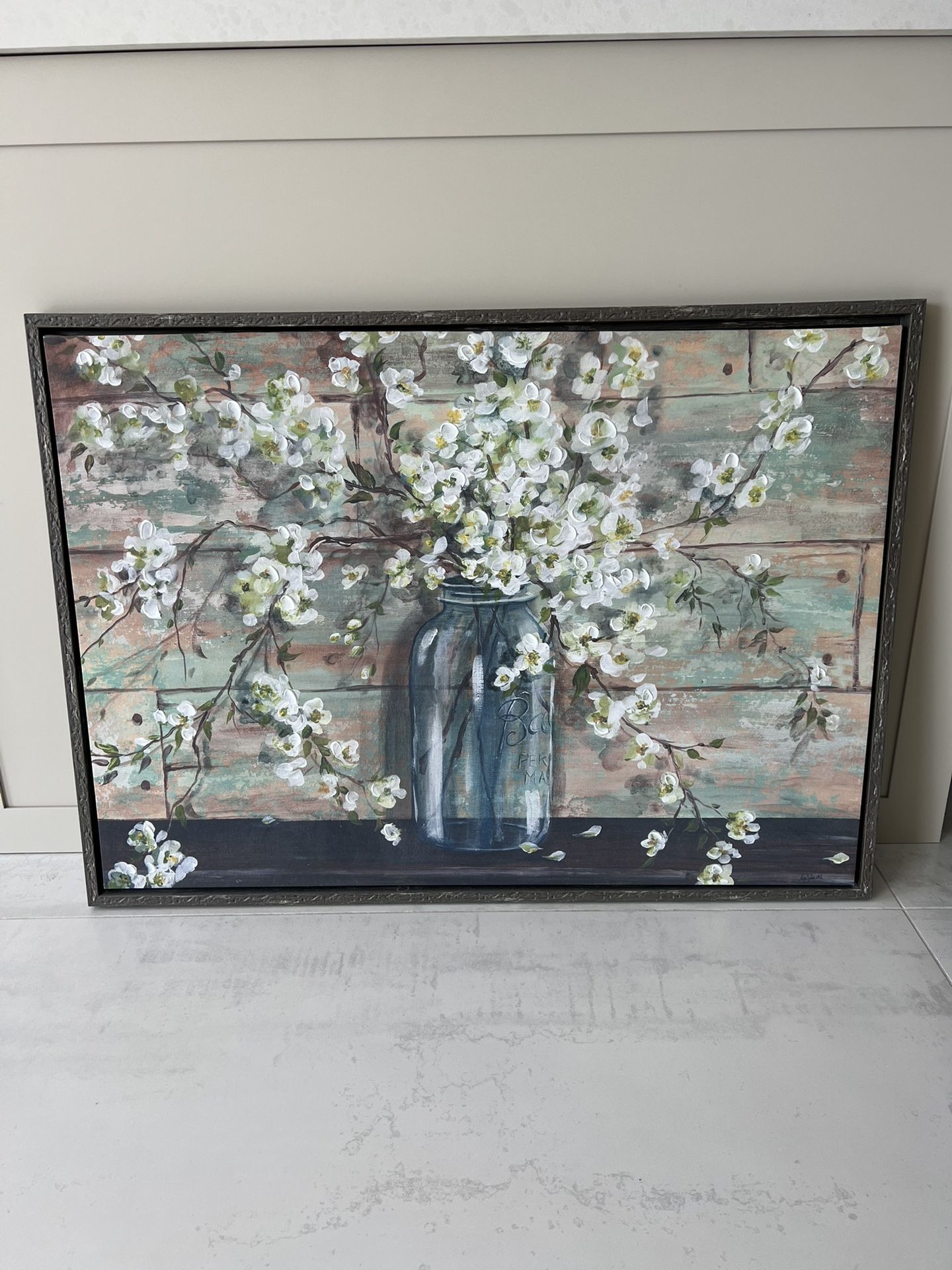 Floral Painting With Frame