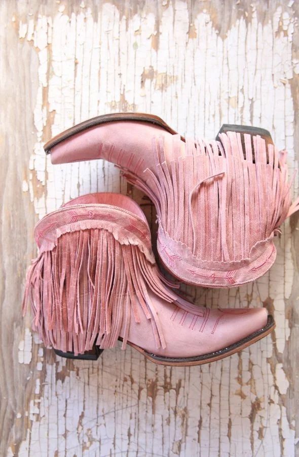 Spitfire fringe boot-cowgirl pink-junk gypsy size wmn 11