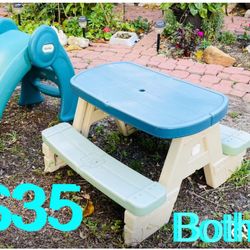 $35 For Both Kids Picnic table Step2 and Slide 🛝 little Tikes in good condition