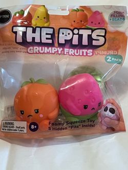 The Pits Grumpy Fruits Squeeze Toy 2-Pack