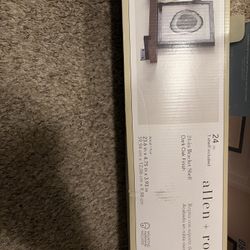 Allen + Roth 24” Wall Shelf – Dark Oak Finish – New in Box