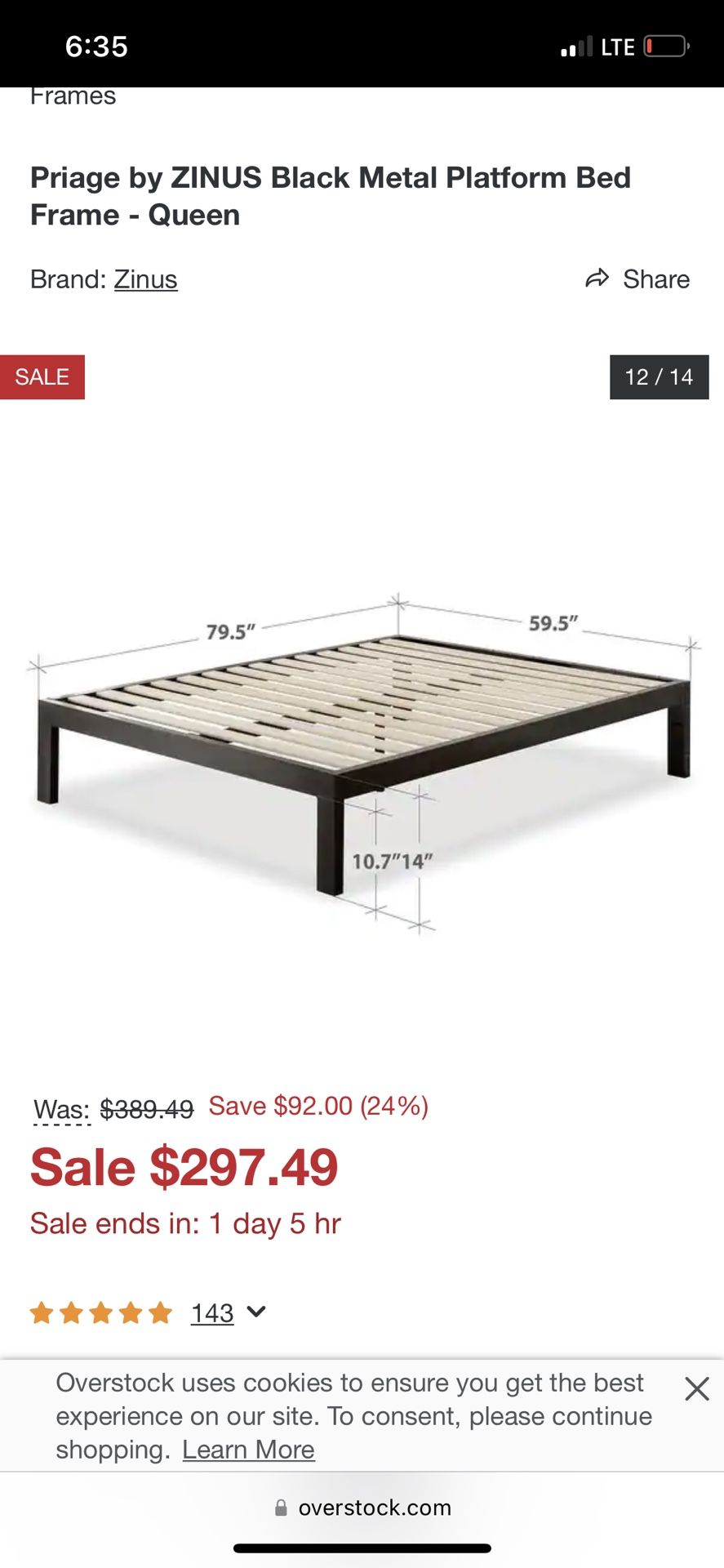 Queen Sized Bed Platform With Black Headboard