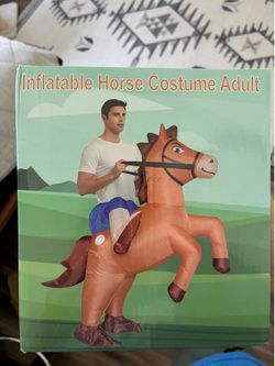 Toy Story woody costume + horse inflatable