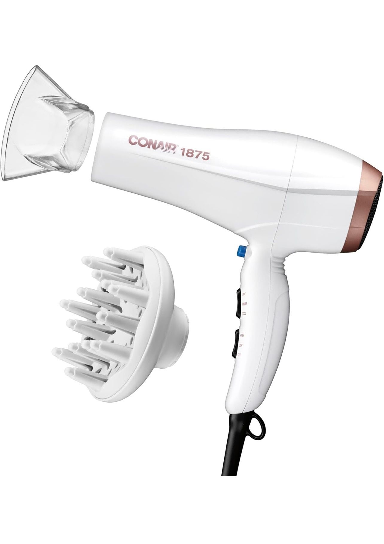 BRAND NEW IN BOX Conair Double Ceramic Hair Dryer with Diffuser | Blow Dryer with Ionic Conditioning | Includes Diffuser and Concentrator