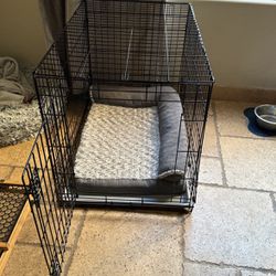 Large Dog Crate And Bed