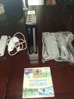 Wii console with wii sport game