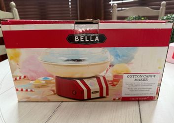 Bella cotton candy maker with 50 cones