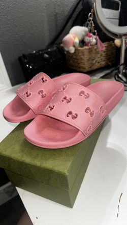 Gucci Wmns GG Slide Rubber 'Pink'