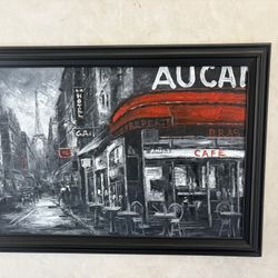 Hand Painted Oil Paris Painting Wall Decor 