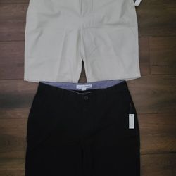 2 pairs Amazon Essential Bermuda shorts women's sz 8