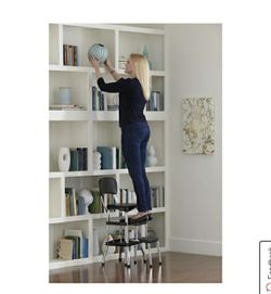 New in box retro counter chair with step stool