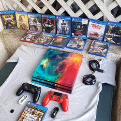 2020 Playstation 4 Pro 2020 PS4 Pro with 1 New controller wireless $260! Or Combo $360! All you see on table... all work 100%