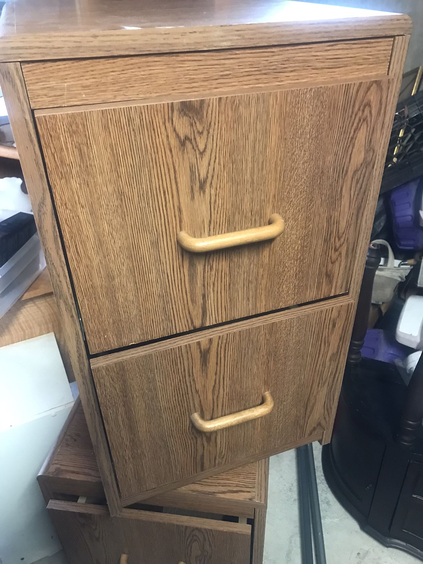 Wooden file cabinet Set Of 2 