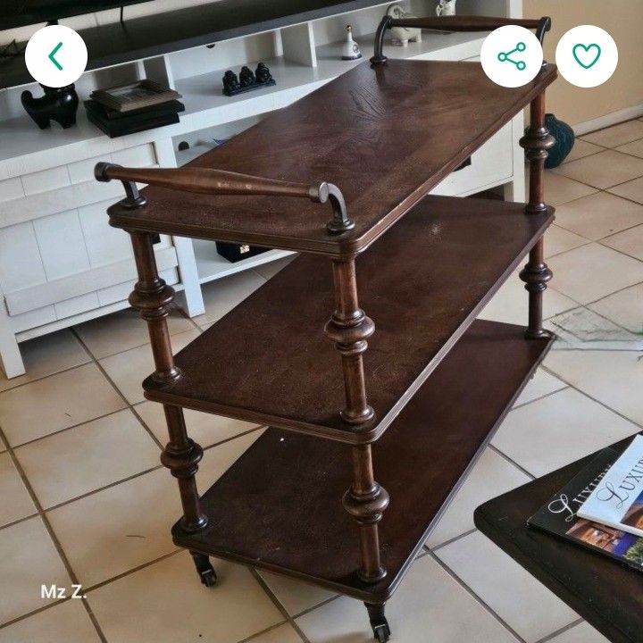 Wooden Rolling table cart for Sale! 🌟