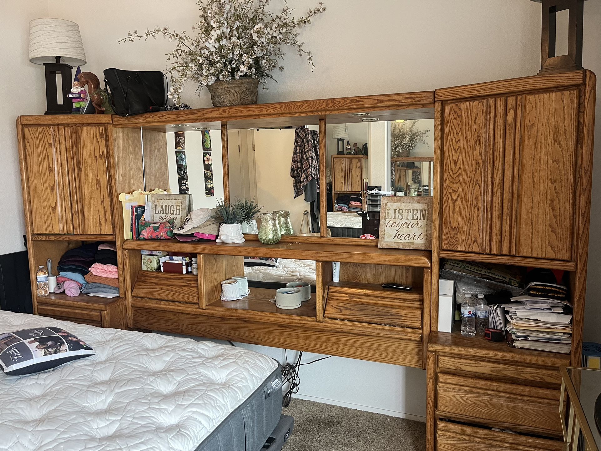 CA King Headboard with storage