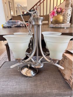 Dining Four Bulb Frosted Glass Light