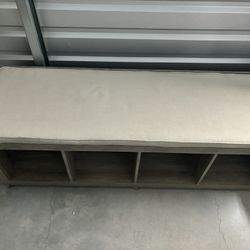 Grey Storage bin Ottoman