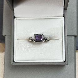 Silpada 925 Sterling Silver Amethyst Ring 
