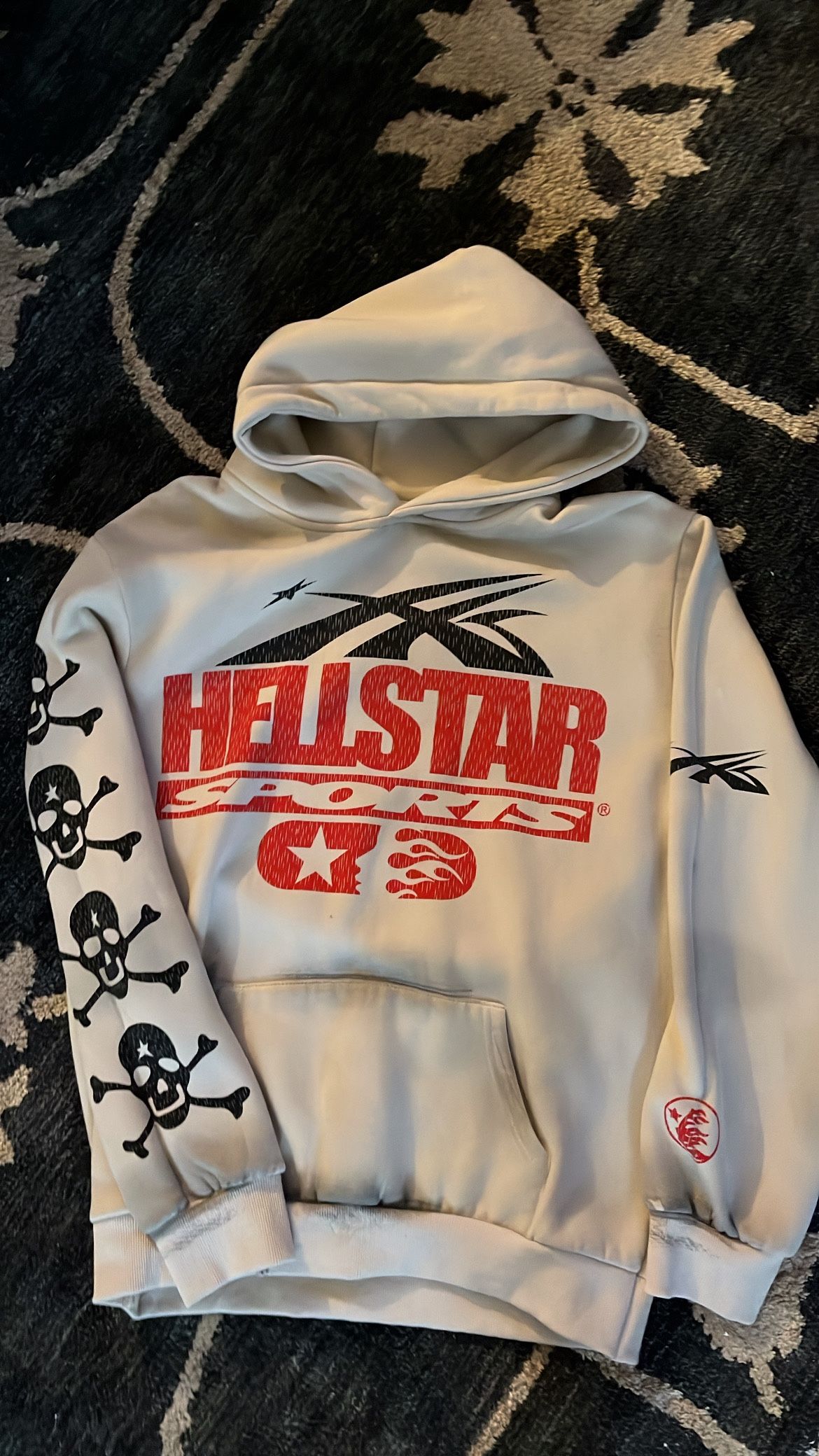 Men's Hellstar If You Dont Like Us Beat Us Hoodie White 