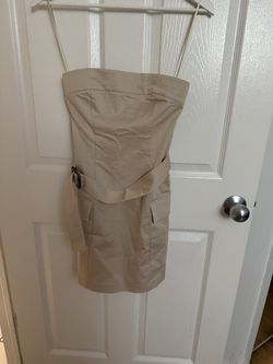 Beige Sleeveless Dress