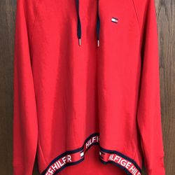 Tommy Hilfiger Sport Women's Hoodie Pullover Sweatshirt XXL Red Blue Cotton New with Tags