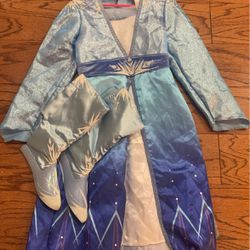Elsa Dress Costume With Shoes 