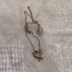 18kt Yellow Gold Tiffany & Co. Paloma Picasso Loving Heart Necklace 