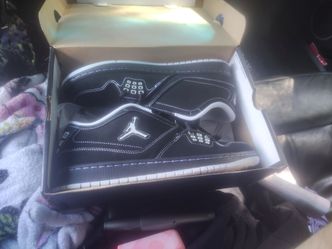 Air Jordan Black and White Sneakers with Box