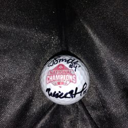 Will Howard Jeremiah Smith Signed Autograph Golf Ball Ohio State Buckeyes National Championship 