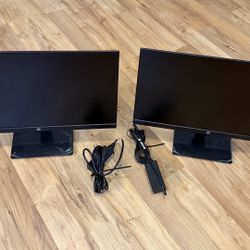 Set of 2 New HP 23.8” IPS LCD FHD 100Hz Monitors – Black