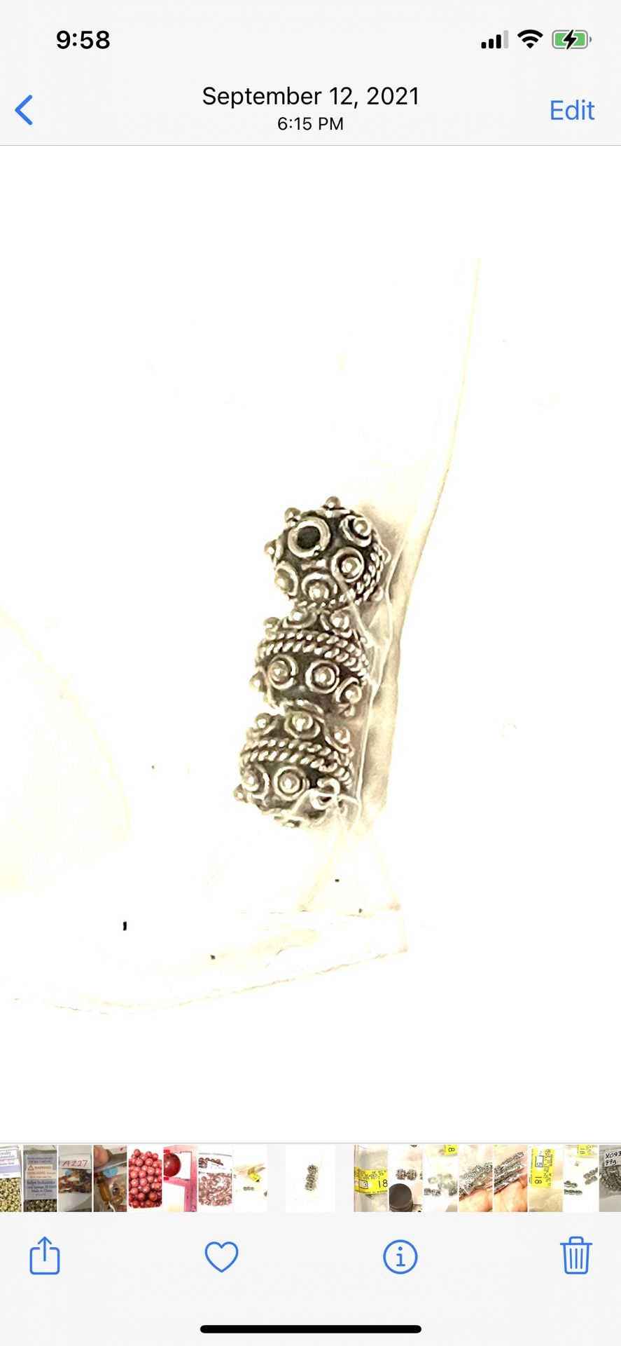 Sterling Silver Scroll Beads SV39