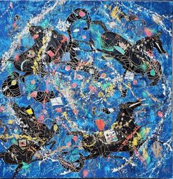 Jiang Tie Feng - Line Symphony Serigraph