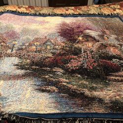 Vintage Thomas Kinkade Afghan