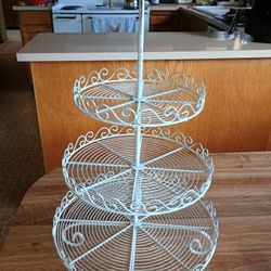 Vintage French Three Tiered Cupcake Stand