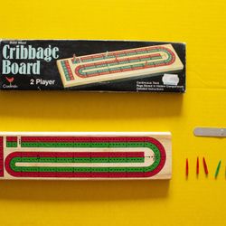 Solid Wood Cribbage Board and Game by Cardinal