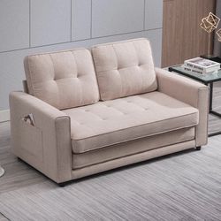 Modern 3-in-1 Loveseat Sleeper Sofa Bed, 84" Tri-Fold Multi-Function Sofa Bed Couch, Fold Out Couch Sofa, Floor Gaming Sofa Bed