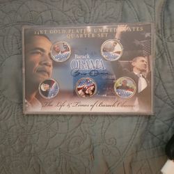 24 K Gold Plated Quaters 