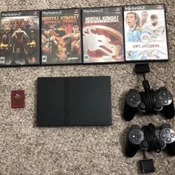 Playstation 2 (PS2) w/Games And Controllers