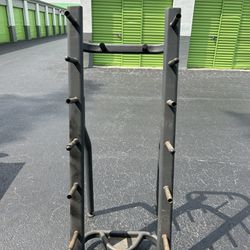 Weight storage for 1 inch plates or 2 inch plates holes weight tree home gym 
