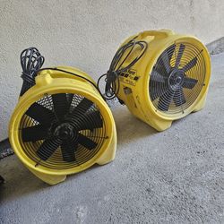 Dry Air Technology Yellow Clean Force Air Mover, AF-O1T-PRICE FOR BOTH WORKS GREAT,120V YOU CAN TEST IT BEFORE PURCHASE FOR ANY QUESTION TEXT ME PLEAS