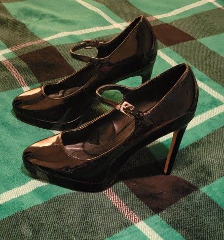 WOMENS FOREVER 21 MARY JANE STILETTO HEELS BLACK SIZE 7