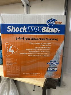 Shock MAX Blue, 6-in-1 Pool Shock / Fast Dissolving