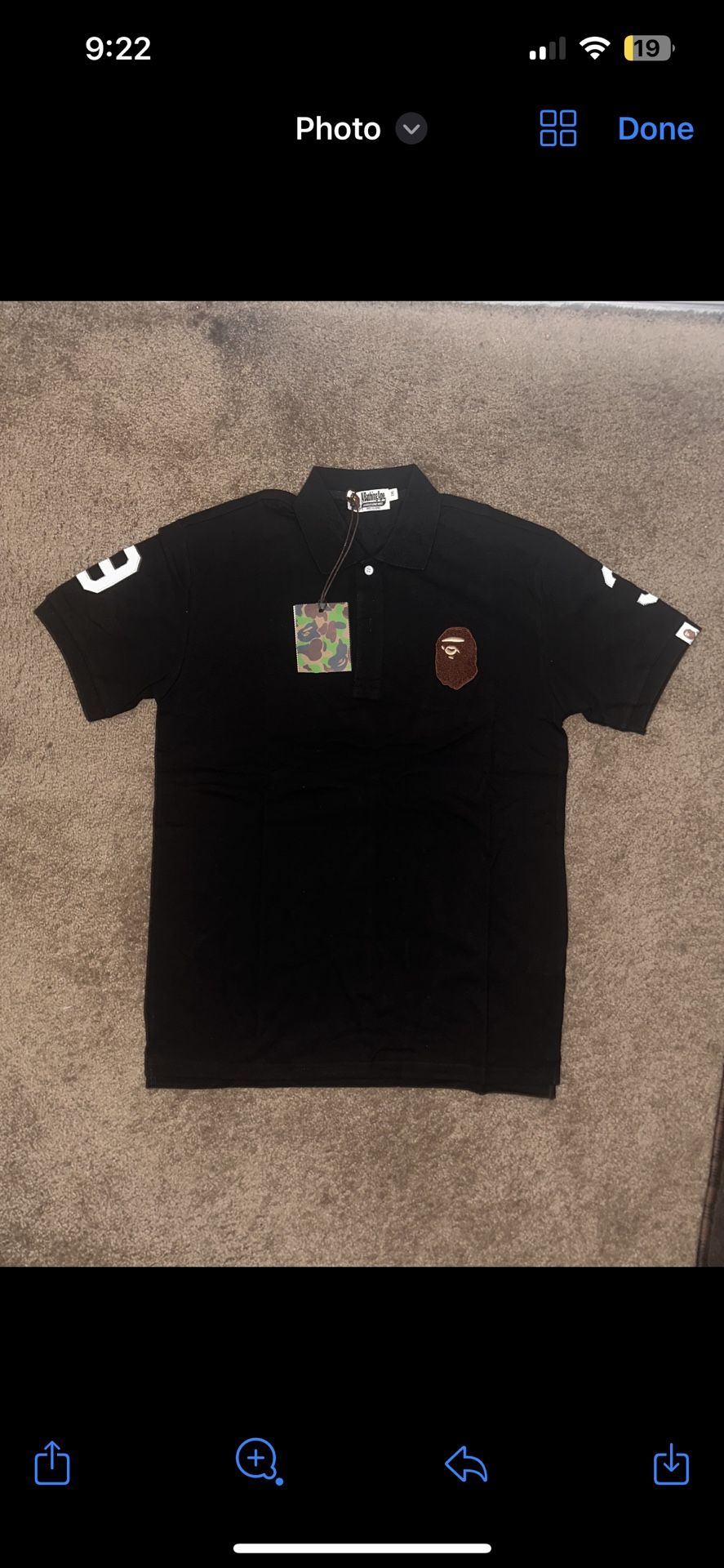 Bape Black Poll Shirt