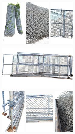 Galvanized Chain Link Fence Panels and Pipes