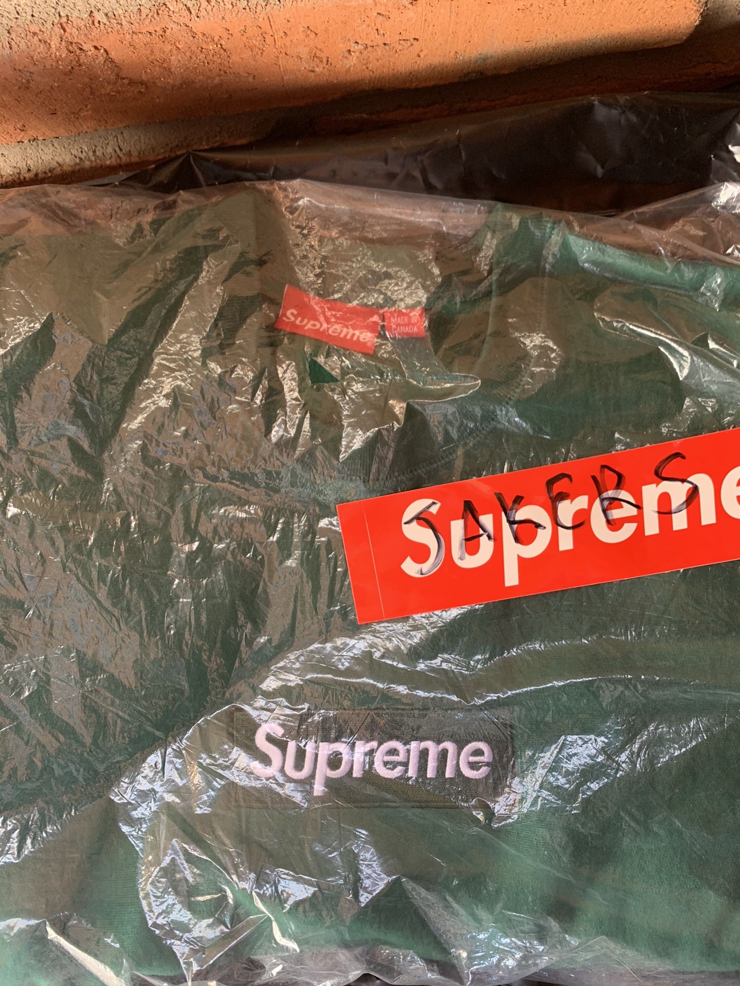 Supreme Dark Green Box logo