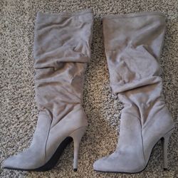 Suede High Heel Boots 