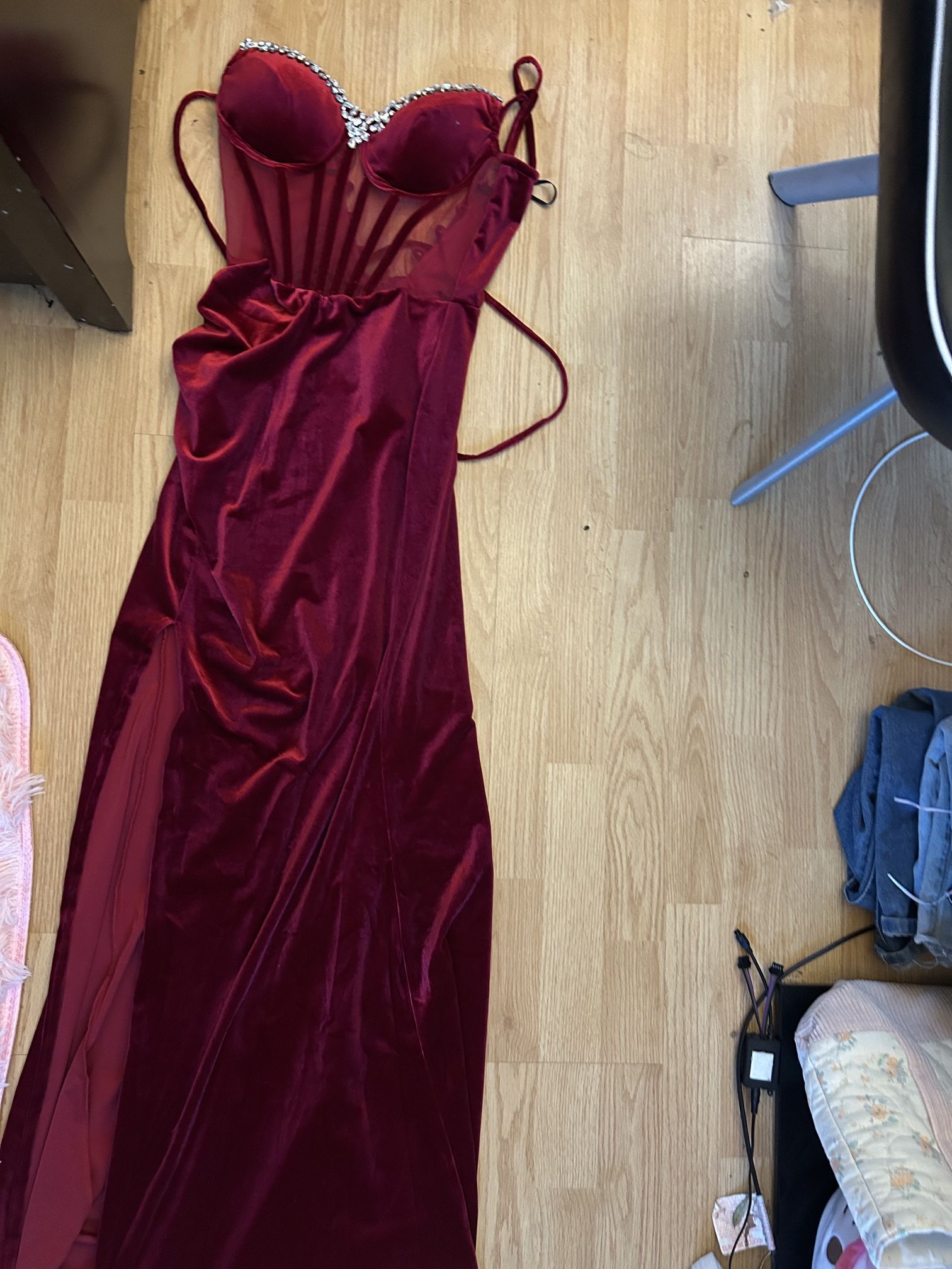 Red Long homecoming dress