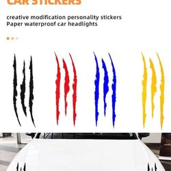 2 PCS STICKERS DE VINIL GARRAS MONSTER