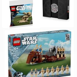 NEW Set LEGO Star Wars 40686 Trade Federation Carrier, 30680 AAT & (contact info removed)  Coin