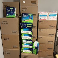 White Daily Underwear X-Large/ $32Per Case.  And Under /Pads 23 X36 Inches $25 Per case = 150 Pads .